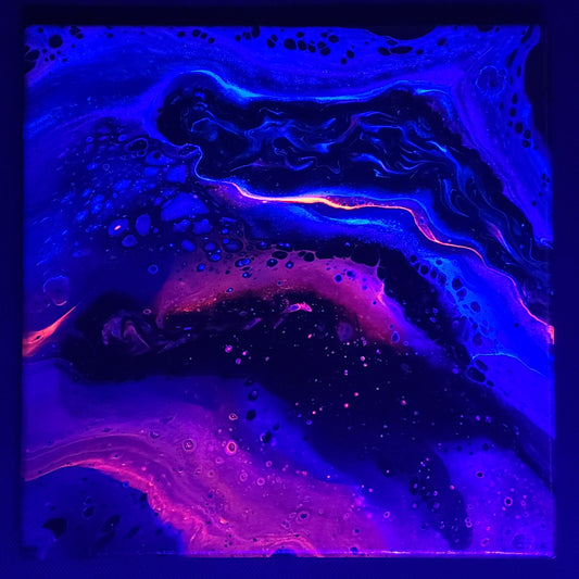 10x10 Space Drip Neon Painting