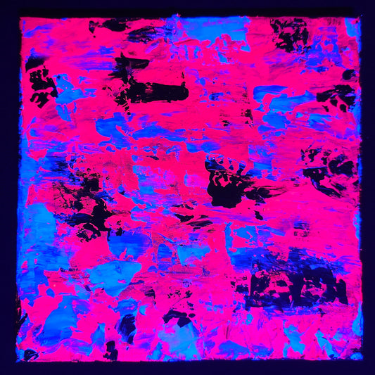 10x10 Abstract Neon Pink Painting