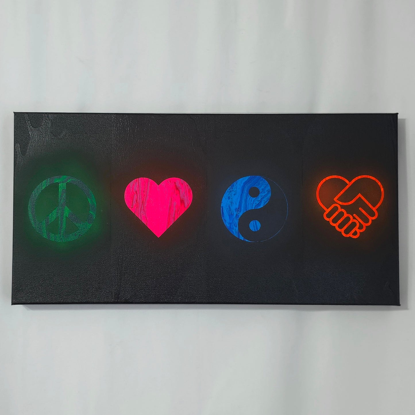 10x20 Gallery Wrapped Glow PLUR Painting