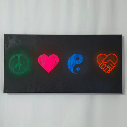 10x20 Gallery Wrapped Glow PLUR Painting