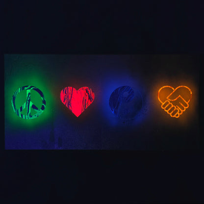 10x20 Gallery Wrapped Glow PLUR Painting