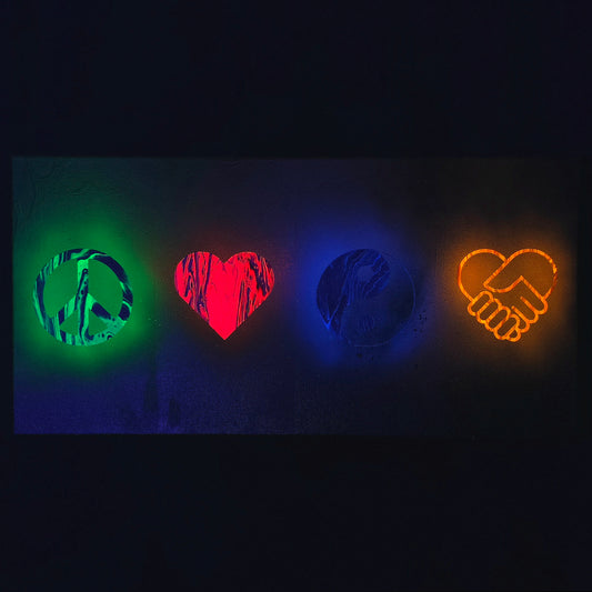 10x20 Gallery Wrapped Glow PLUR Painting
