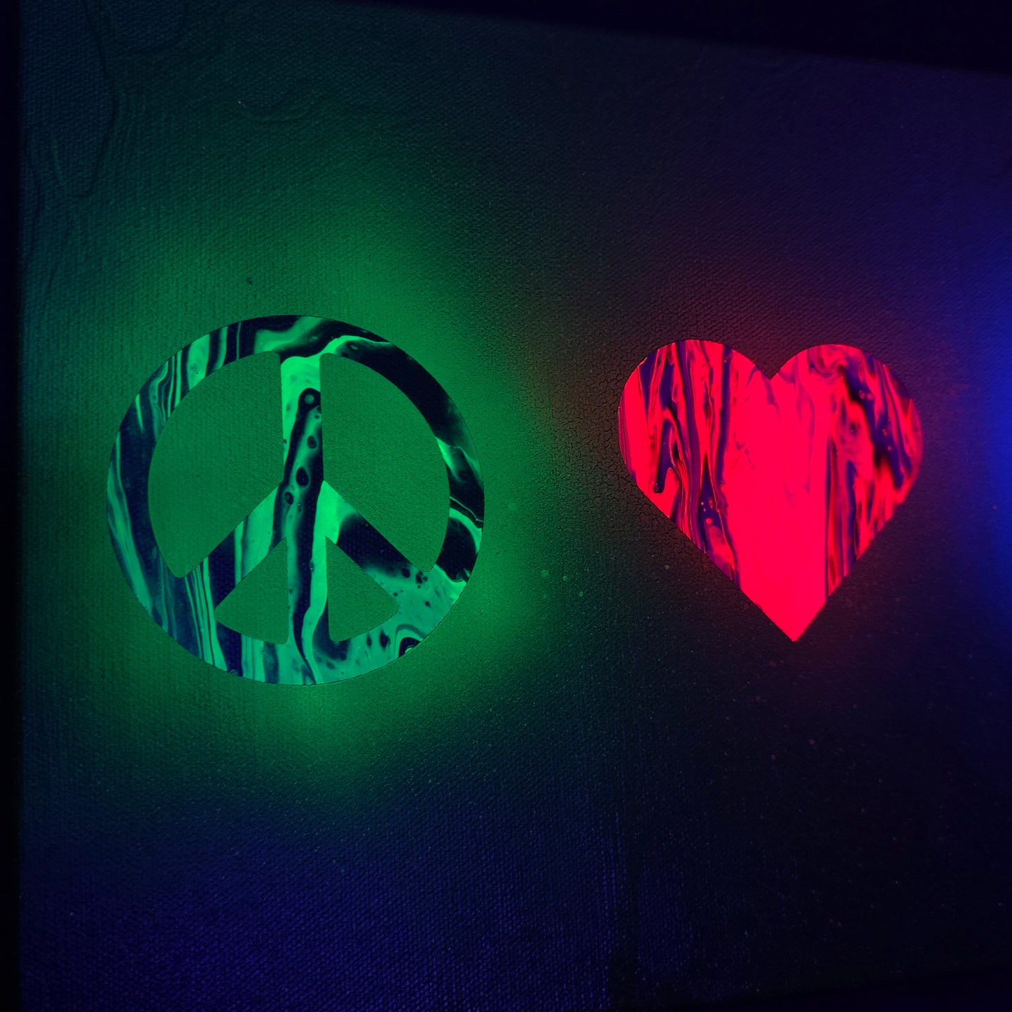 10x20 Gallery Wrapped Glow PLUR Painting