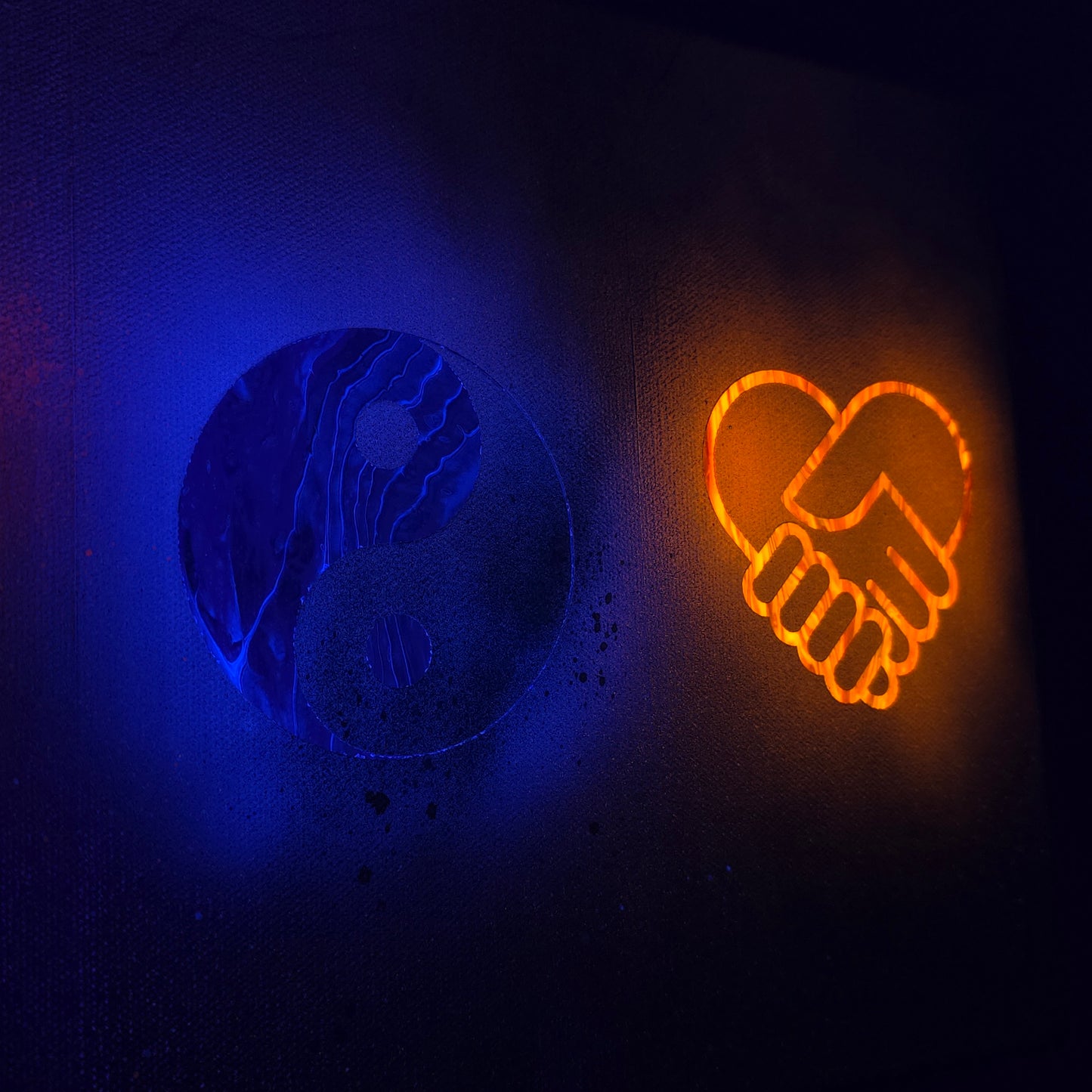 10x20 Gallery Wrapped Glow PLUR Painting
