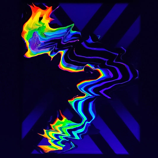 11x14 Rainbow Fox Painting