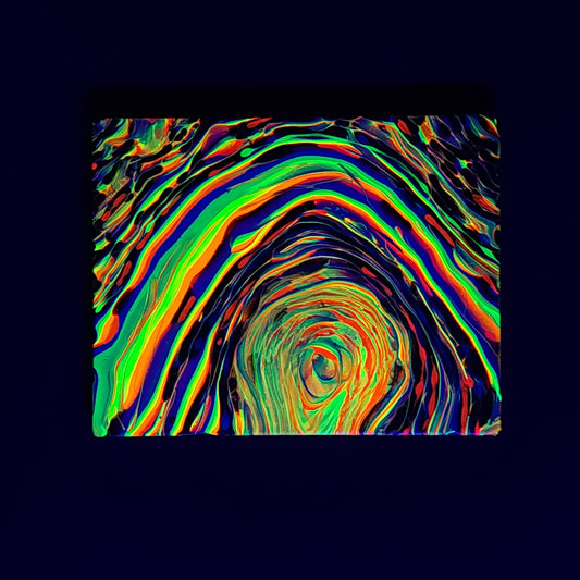 11x14 Gallery Wrapped Neon Rainbow Painting