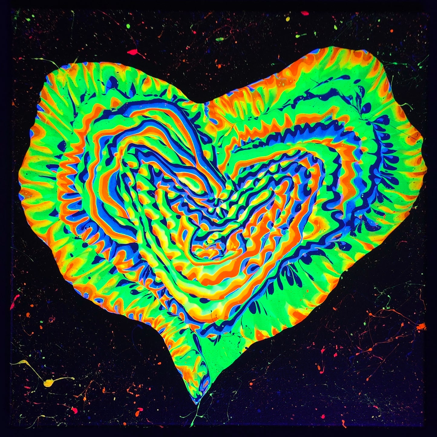 12x12 "Light Heart" Fluid Painting