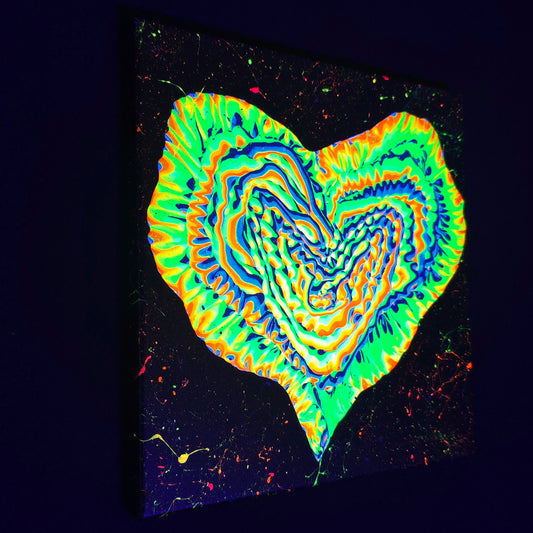 12x12 "Light Heart" Fluid Painting