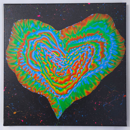 12x12 "Light Heart" Fluid Painting