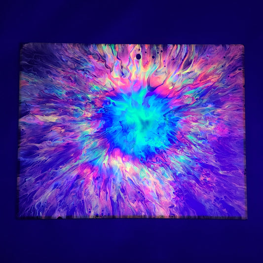 14x18 in. Neon Nebula Painting