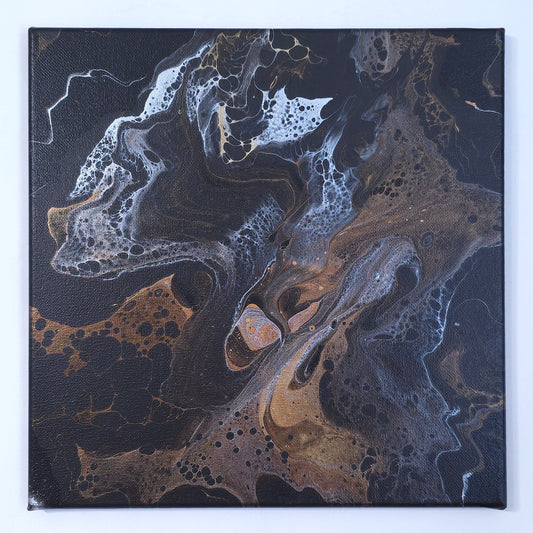 12x12 in. Metallic Fluid Painting