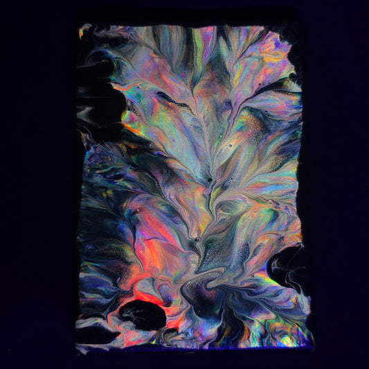 5x7 Neon Smash Fluid Painting