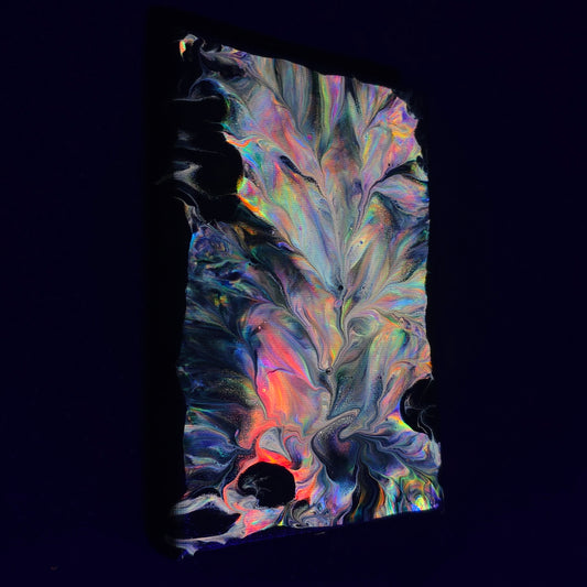 5x7 Neon Smash Fluid Painting