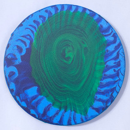8 in. Circle Neon Tree Ring Pour Painting