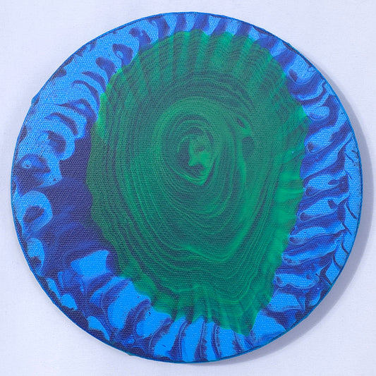 8 in. Circle Neon Tree Ring Pour Painting