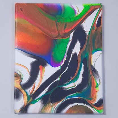 8x10 Splashed Neon Fluid Painting