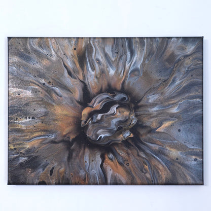 9x12 in. Iridescent Burst Fluid Painting