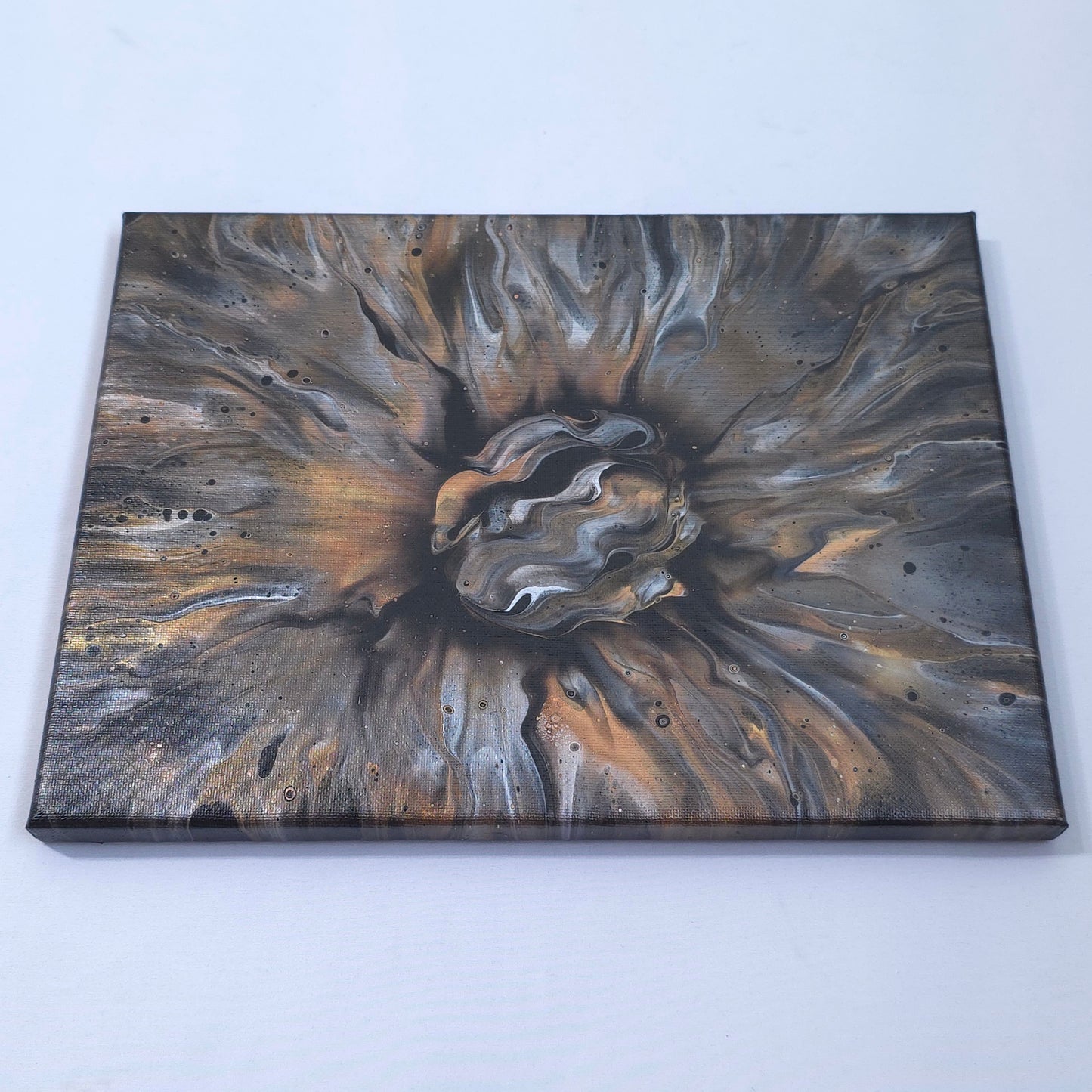 9x12 in. Iridescent Burst Fluid Painting
