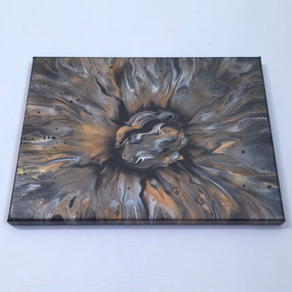 9x12 in. Iridescent Burst Fluid Painting