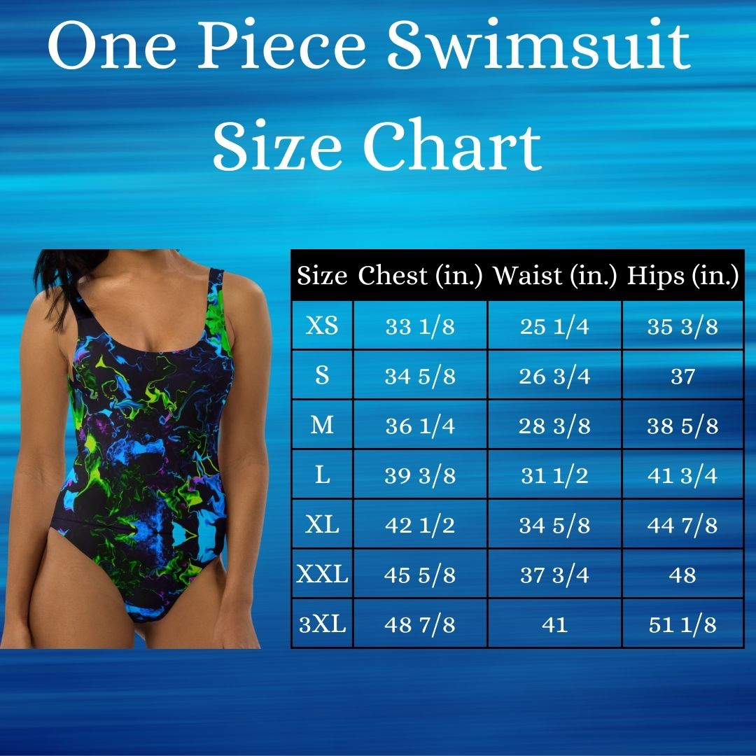women's one piece swimsuit size chart