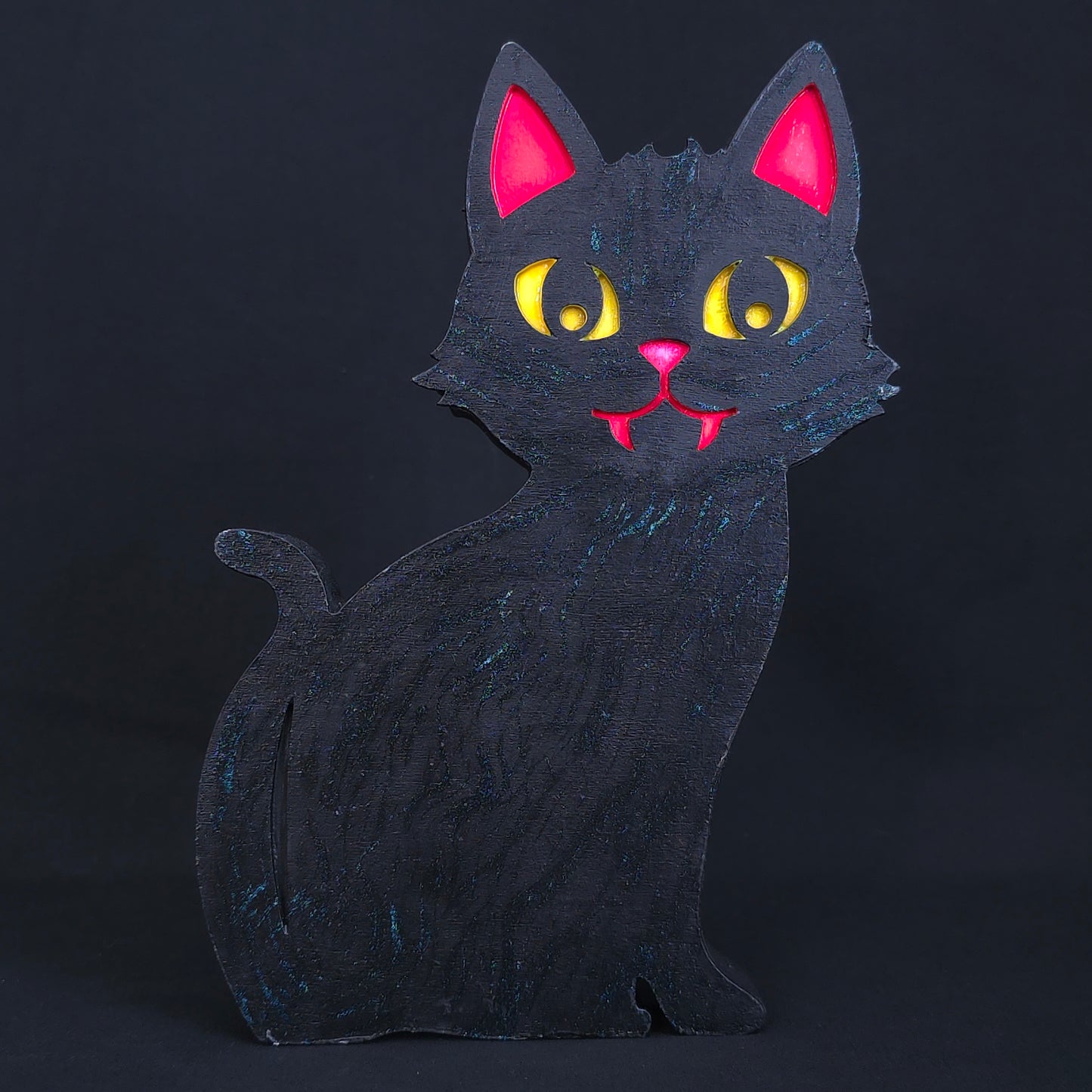Twilight Kitty Wood Decor
