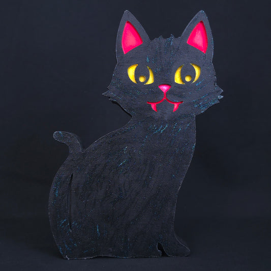 Twilight Kitty Wood Decor
