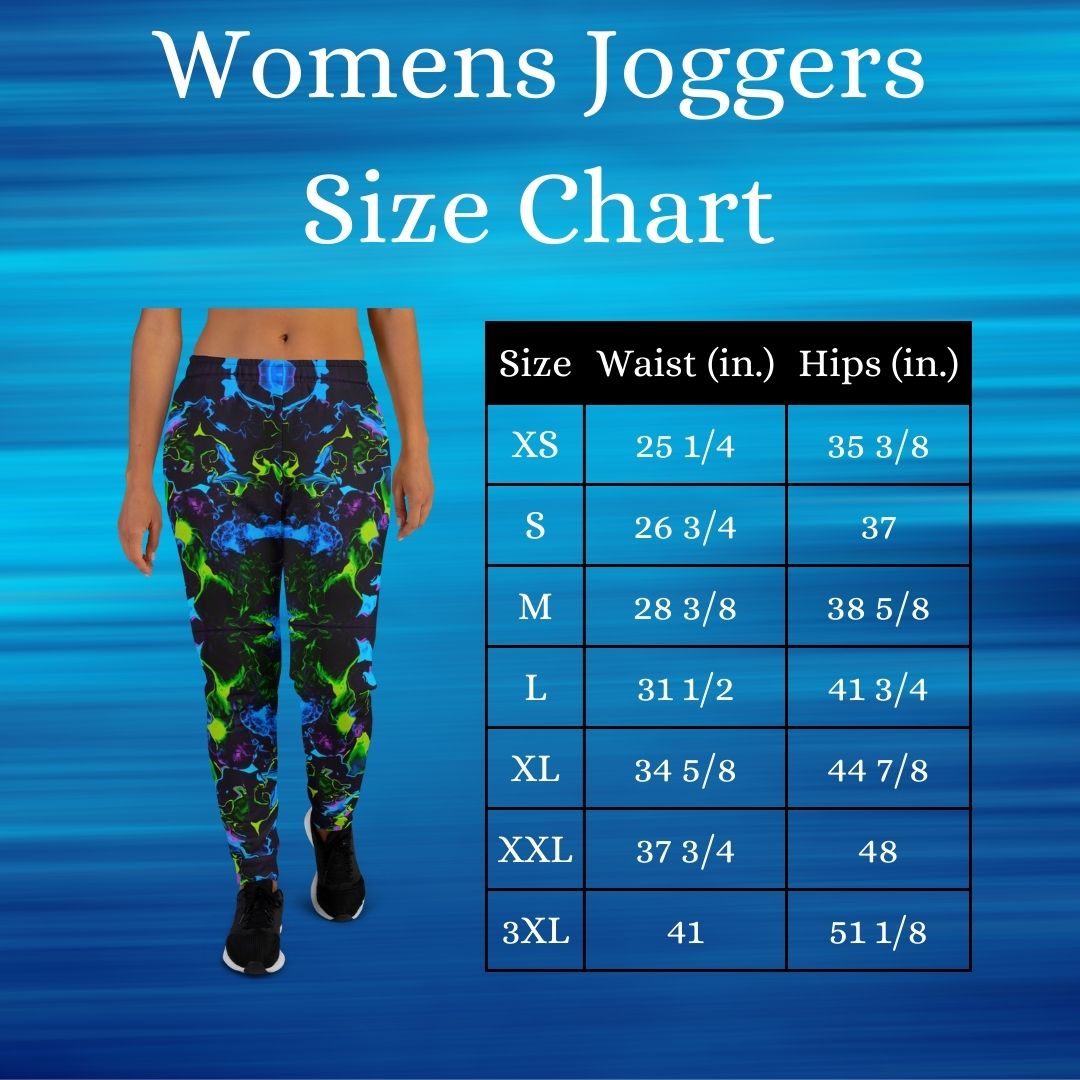 Women's joggers size chart