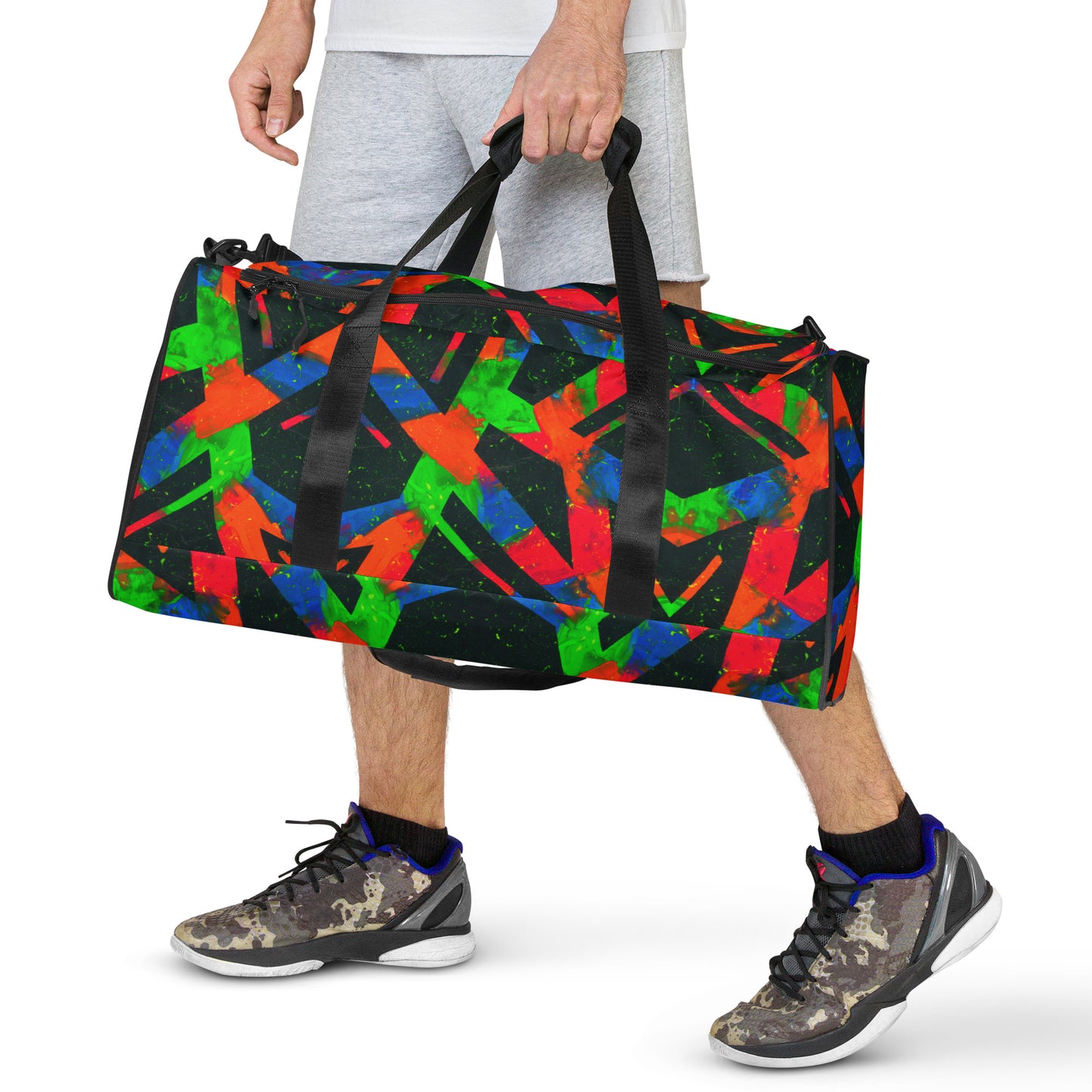 Neon Fracture Duffle Bag