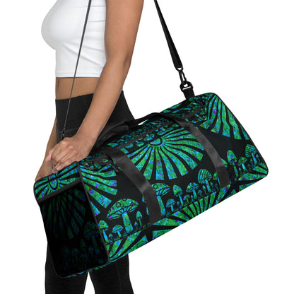 Sunshine & Shrooms (Green) Duffle Bag