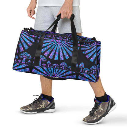 Sunshine & Shrooms (Blue) Duffle Bag