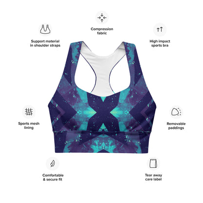 Neon Fracture 3 Longline Sports Bra