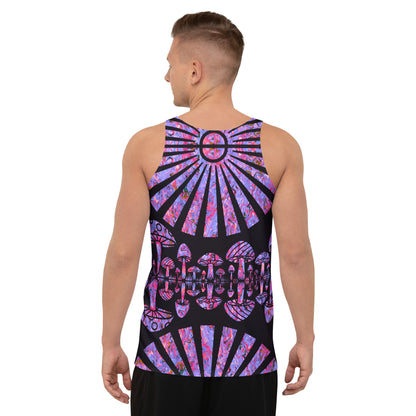 Sunshine & Shrooms (Purple) Unisex Tank Top