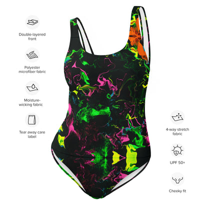 Neon Vapors One-Piece Swimsuit