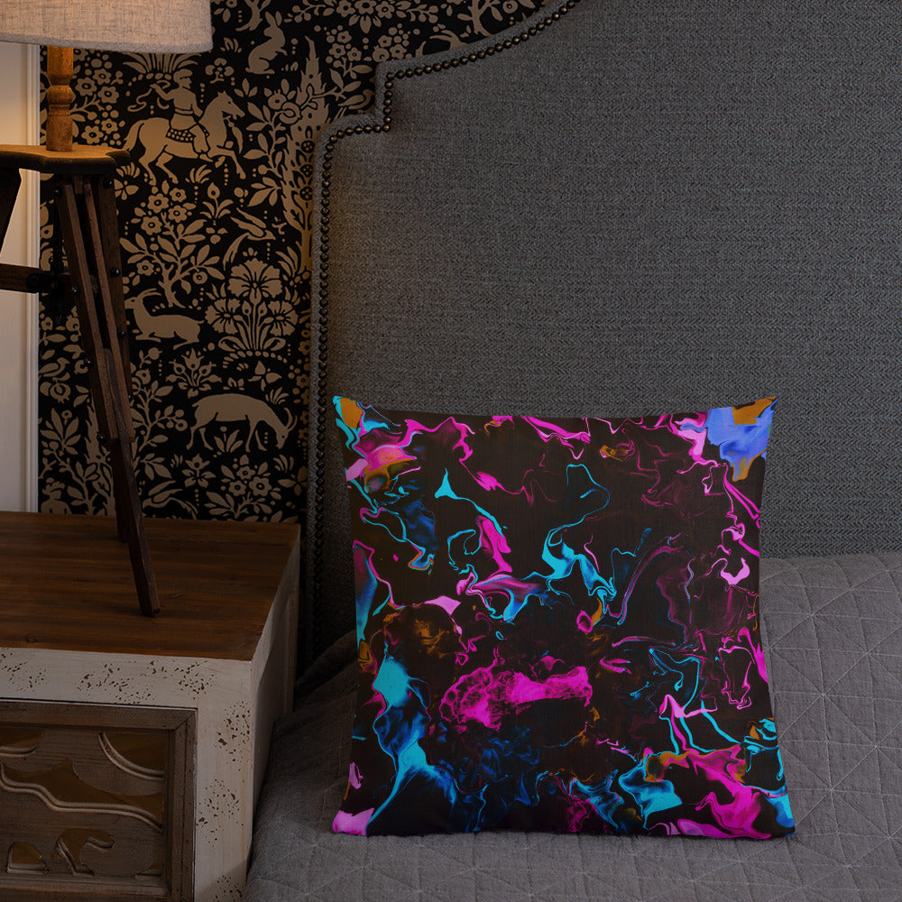 Neon Vapors 3 Premium Pillow