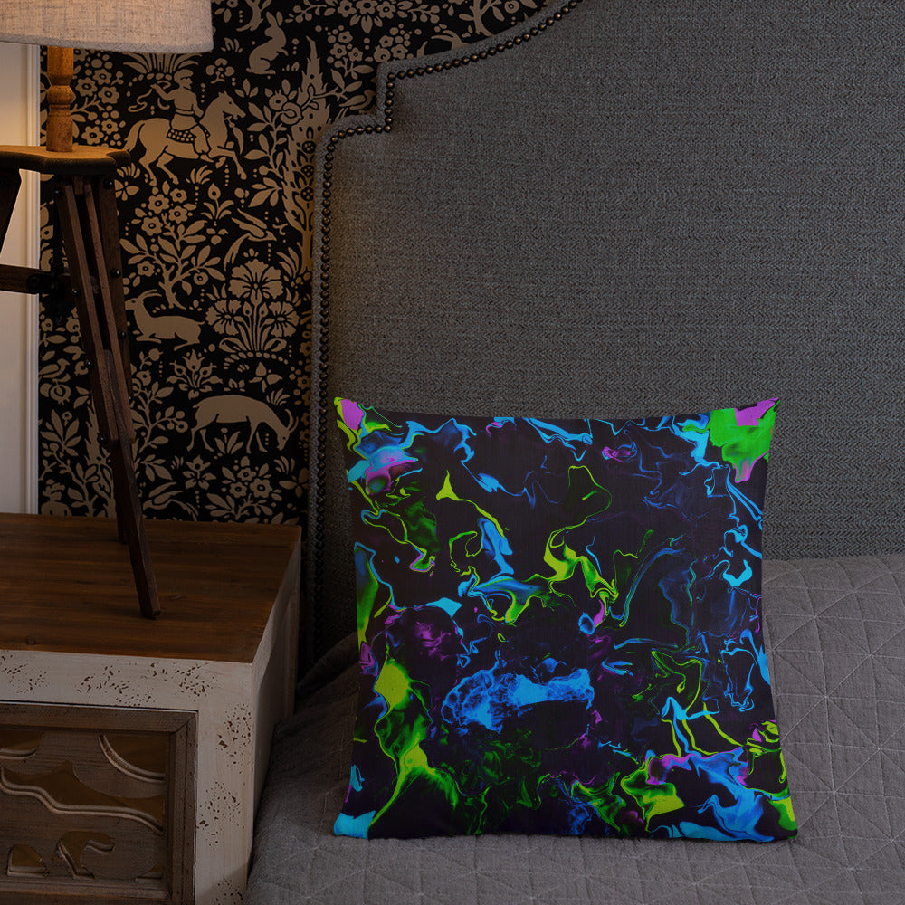 Neon Vapors 2 Premium Pillow