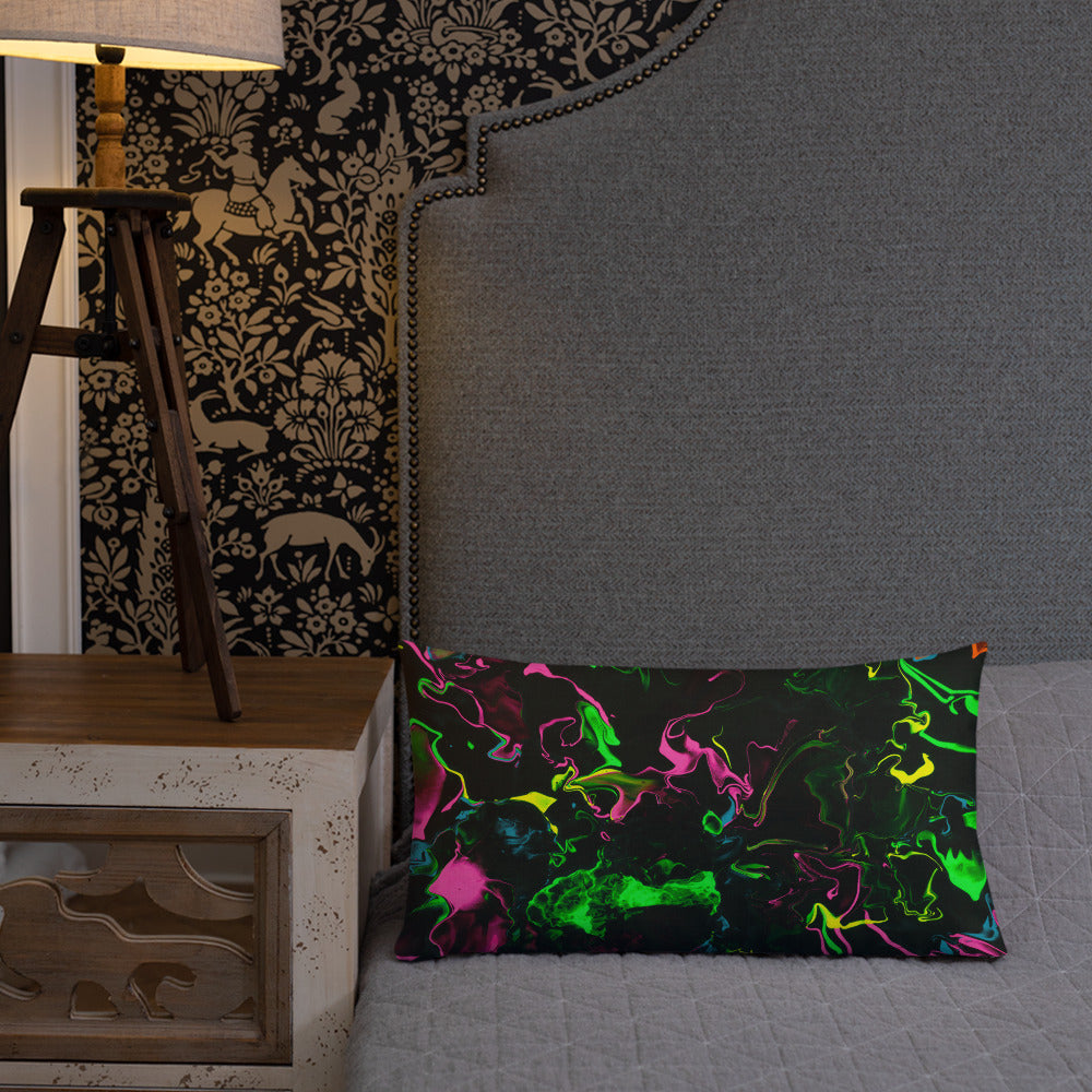 Neon Vapors Premium Pillow