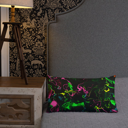 Neon Vapors Premium Pillow