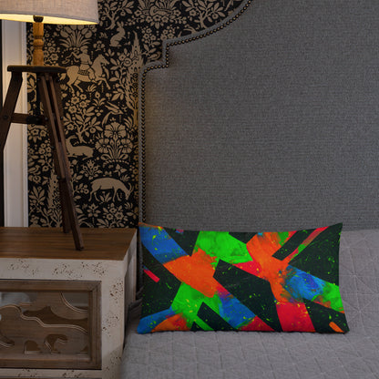 Neon Fracture Premium Pillow