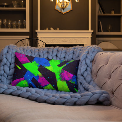 Neon Fracture 2 Premium Pillow