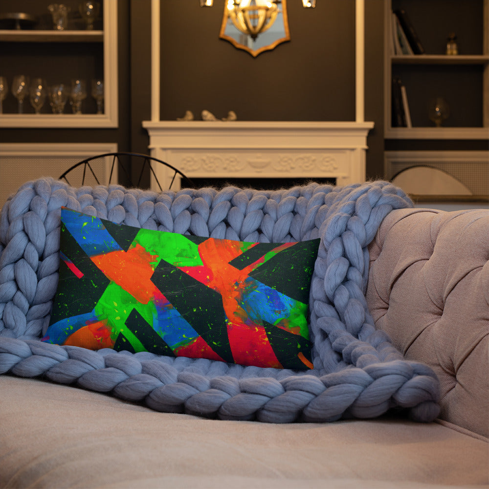 Neon Fracture Premium Pillow