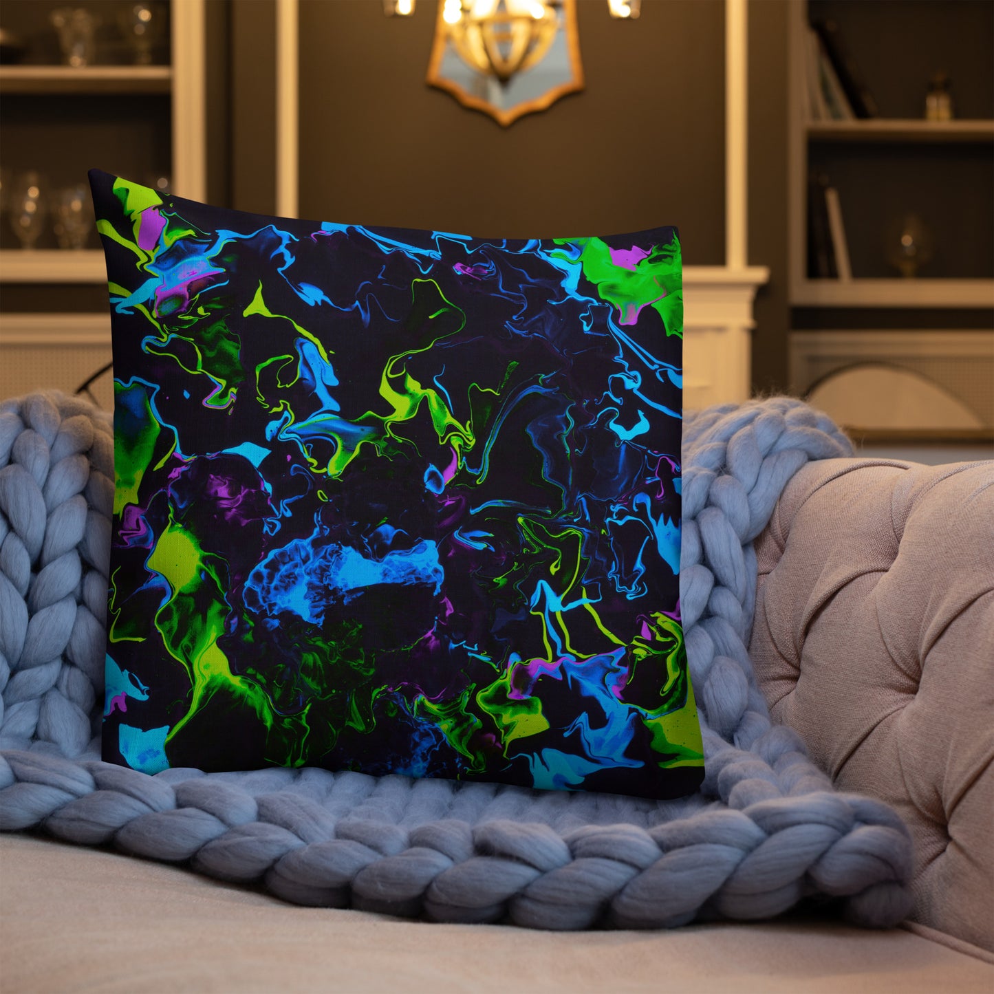 Neon Vapors 2 Premium Pillow
