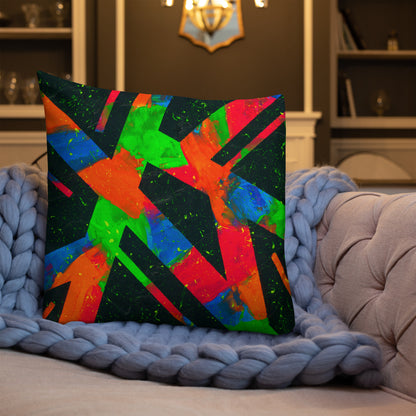 Neon Fracture Premium Pillow