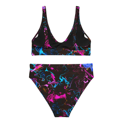Neon Vapors 3 Recycled High-Waisted Bikini