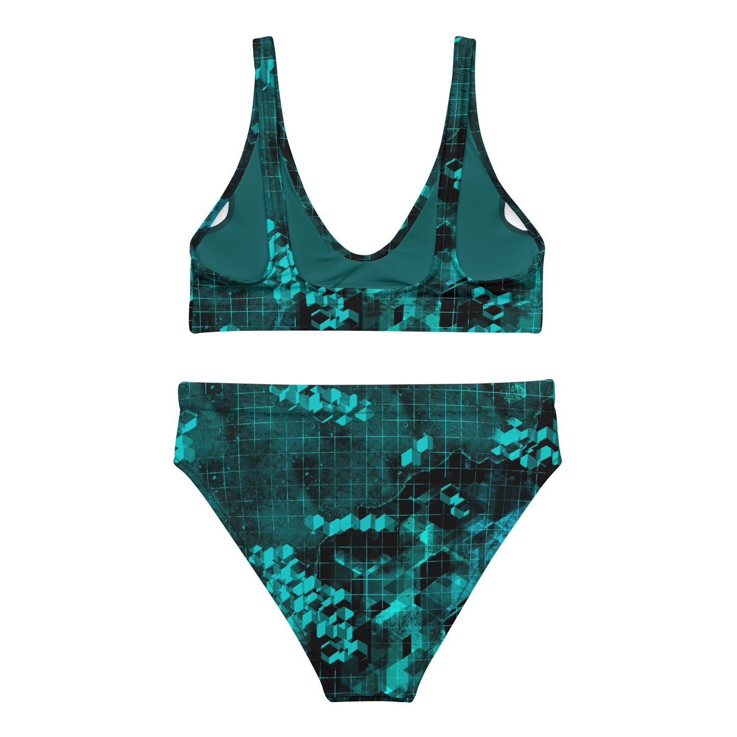 Geomatrix Recycled High-Waisted Bikini