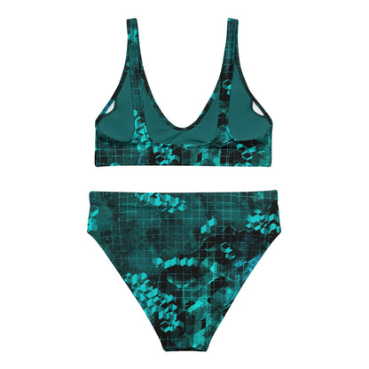 Geomatrix Recycled High-Waisted Bikini