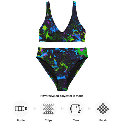 Neon Vapors 2 Recycled High-Waisted Bikini
