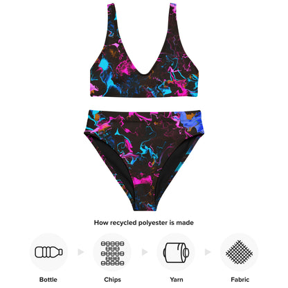Neon Vapors 3 Recycled High-Waisted Bikini