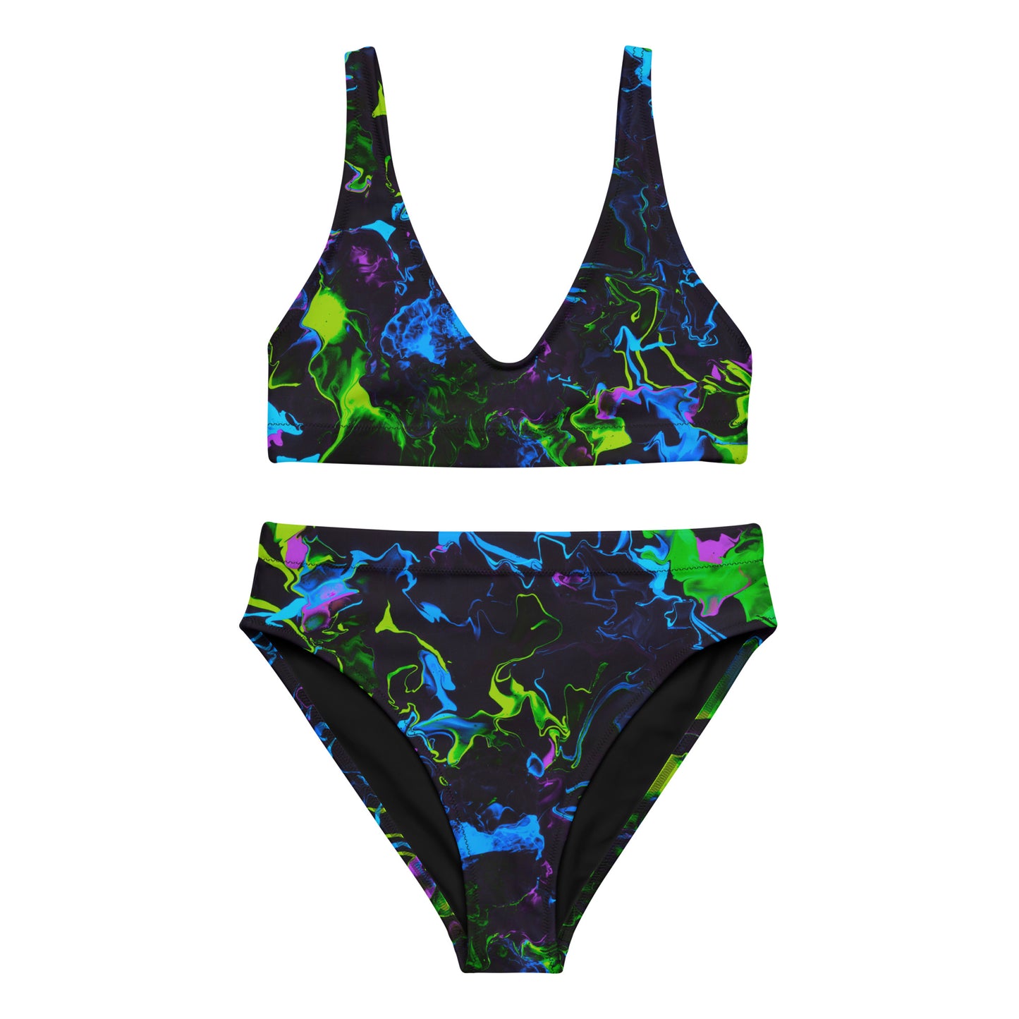 Neon Vapors 2 Recycled High-Waisted Bikini