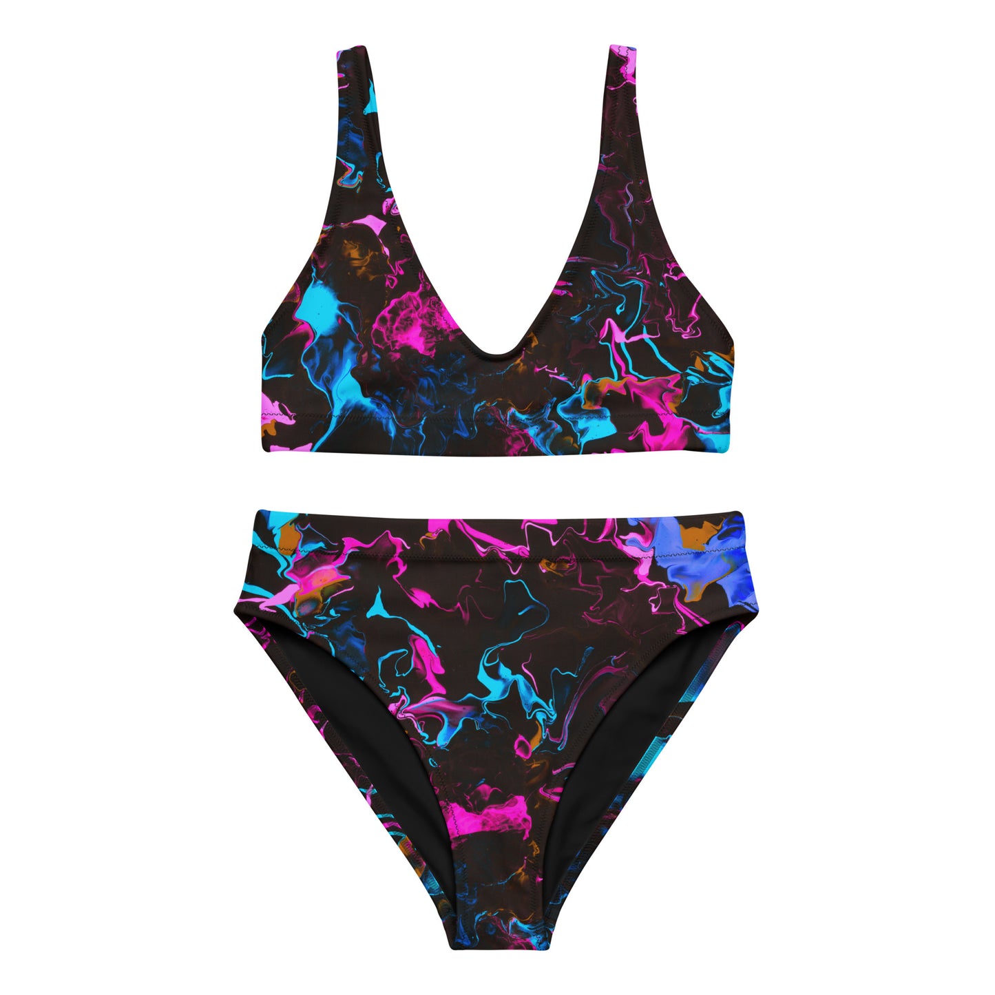 Neon Vapors 3 Recycled High-Waisted Bikini