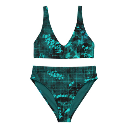 Geomatrix Recycled High-Waisted Bikini